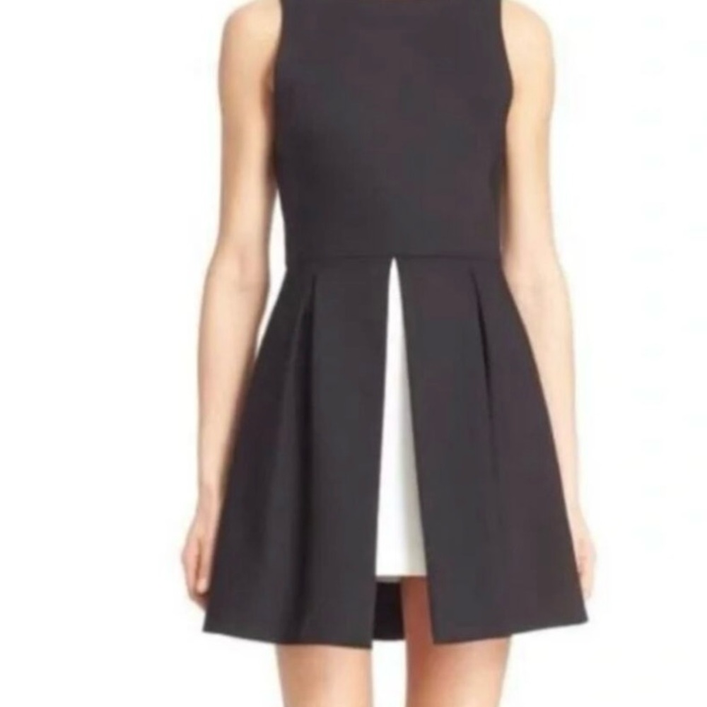 Alice + Olivia Two-Tone Black and White Mini Dress